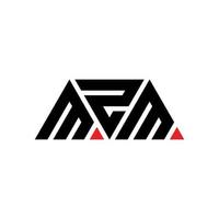 création de logo de lettre triangle mzm avec forme de triangle. monogramme de conception de logo triangle mzm. modèle de logo vectoriel triangle mzm avec couleur rouge. logo triangulaire mzm logo simple, élégant et luxueux. mzm