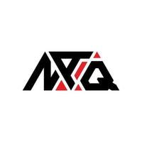 création de logo de lettre triangle naq avec forme de triangle. monogramme de conception de logo triangle naq. modèle de logo vectoriel triangle naq avec couleur rouge. logo triangulaire naq logo simple, élégant et luxueux. naq