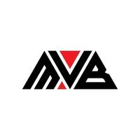 création de logo de lettre triangle mvb avec forme de triangle. monogramme de conception de logo triangle mvb. modèle de logo vectoriel triangle mvb avec couleur rouge. logo triangulaire mvb logo simple, élégant et luxueux. mvb