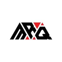 création de logo de lettre triangle mrq avec forme de triangle. monogramme de conception de logo triangle mrq. modèle de logo vectoriel triangle mrq avec couleur rouge. logo triangulaire mrq logo simple, élégant et luxueux. mrq