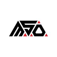 création de logo de lettre triangle mso avec forme de triangle. monogramme de conception de logo triangle mso. modèle de logo vectoriel triangle mso avec couleur rouge. logo triangulaire mso logo simple, élégant et luxueux. mso