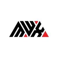 création de logo de lettre triangle mwx avec forme de triangle. monogramme de conception de logo triangle mwx. modèle de logo vectoriel triangle mwx avec couleur rouge. logo triangulaire mwx logo simple, élégant et luxueux. mwx