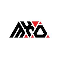 création de logo de lettre triangle mxo avec forme de triangle. monogramme de conception de logo triangle mxo. modèle de logo vectoriel triangle mxo avec couleur rouge. logo triangulaire mxo logo simple, élégant et luxueux. mxo