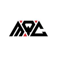 création de logo de lettre triangle mqc avec forme de triangle. monogramme de conception de logo triangle mqc. modèle de logo vectoriel triangle mqc avec couleur rouge. logo triangulaire mqc logo simple, élégant et luxueux. mqc