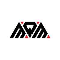 création de logo de lettre triangle mqm avec forme de triangle. monogramme de conception de logo triangle mqm. modèle de logo vectoriel triangle mqm avec couleur rouge. logo triangulaire mqm logo simple, élégant et luxueux. mqm