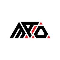 création de logo de lettre mao triangle avec forme de triangle. monogramme de conception de logo triangle mao. modèle de logo vectoriel triangle mao avec couleur rouge. logo triangulaire mao logo simple, élégant et luxueux. mao