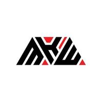 création de logo de lettre triangle mkw avec forme de triangle. monogramme de conception de logo triangle mkw. modèle de logo vectoriel triangle mkw avec couleur rouge. logo triangulaire mkw logo simple, élégant et luxueux. mkw