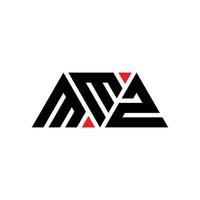 création de logo de lettre triangle mmz avec forme de triangle. monogramme de conception de logo triangle mmz. modèle de logo vectoriel triangle mmz avec couleur rouge. logo triangulaire mmz logo simple, élégant et luxueux. mmz