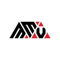 création de logo de lettre triangle mmv avec forme de triangle. monogramme de conception de logo triangle mmv. modèle de logo vectoriel triangle mmv avec couleur rouge. logo triangulaire mmv logo simple, élégant et luxueux. mmv