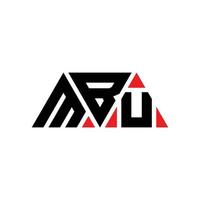 création de logo de lettre triangle mbu avec forme de triangle. monogramme de conception de logo triangle mbu. modèle de logo vectoriel triangle mbu avec couleur rouge. logo triangulaire mbu logo simple, élégant et luxueux. mbu