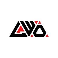 création de logo de lettre triangle lwo avec forme de triangle. monogramme de conception de logo triangle lwo. modèle de logo vectoriel triangle lwo avec couleur rouge. lwo logo triangulaire logo simple, élégant et luxueux. moi