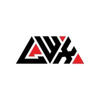 création de logo de lettre triangle lwx avec forme de triangle. monogramme de conception de logo triangle lwx. modèle de logo vectoriel triangle lwx avec couleur rouge. logo triangulaire lwx logo simple, élégant et luxueux. lwx