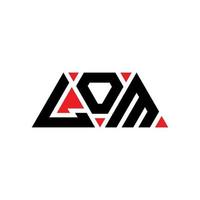 création de logo de lettre triangle lom avec forme de triangle. monogramme de conception de logo triangle lom. modèle de logo vectoriel triangle lom avec couleur rouge. logo triangulaire lom logo simple, élégant et luxueux. lom