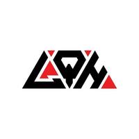 création de logo de lettre triangle lqh avec forme de triangle. monogramme de conception de logo triangle lqh. modèle de logo vectoriel triangle lqh avec couleur rouge. logo triangulaire lqh logo simple, élégant et luxueux. lqh