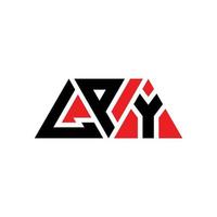 création de logo de lettre triangle lpy avec forme de triangle. monogramme de conception de logo triangle lpy. modèle de logo vectoriel triangle lpy avec couleur rouge. logo triangulaire lpy logo simple, élégant et luxueux. lpy