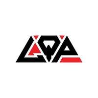 création de logo de lettre triangle lqp avec forme de triangle. monogramme de conception de logo triangle lqp. modèle de logo vectoriel triangle lqp avec couleur rouge. logo triangulaire lqp logo simple, élégant et luxueux. lqp