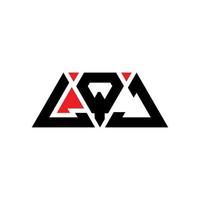 création de logo de lettre triangle lqj avec forme de triangle. monogramme de conception de logo triangle lqj. modèle de logo vectoriel triangle lqj avec couleur rouge. lqj logo triangulaire logo simple, élégant et luxueux. lqj