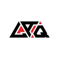 création de logo de lettre triangle laq avec forme de triangle. monogramme de conception de logo triangle laq. modèle de logo vectoriel triangle laq avec couleur rouge. logo triangulaire laq logo simple, élégant et luxueux. lac