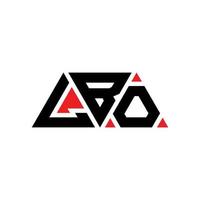 création de logo de lettre triangle lbo avec forme de triangle. monogramme de conception de logo triangle lbo. modèle de logo vectoriel triangle lbo avec couleur rouge. logo triangulaire lbo logo simple, élégant et luxueux. lb