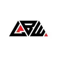 création de logo de lettre triangle lbw avec forme de triangle. monogramme de conception de logo triangle lbw. modèle de logo vectoriel triangle lbw avec couleur rouge. logo triangulaire lbw logo simple, élégant et luxueux. lbp