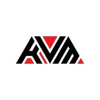 création de logo de lettre triangle kvm avec forme de triangle. monogramme de conception de logo triangle kvm. modèle de logo vectoriel triangle kvm avec couleur rouge. logo triangulaire kvm logo simple, élégant et luxueux. kvm