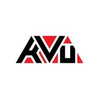 création de logo de lettre triangle kvu avec forme de triangle. monogramme de conception de logo triangle kvu. modèle de logo vectoriel triangle kvu avec couleur rouge. logo triangulaire kvu logo simple, élégant et luxueux. kvu