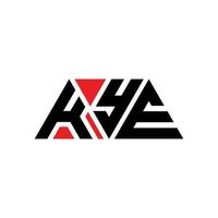 création de logo de lettre triangle kye avec forme de triangle. monogramme de conception de logo triangle kye. modèle de logo vectoriel triangle kye avec couleur rouge. logo triangulaire kye logo simple, élégant et luxueux. kye