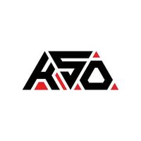 création de logo de lettre kso triangle avec forme de triangle. monogramme de conception de logo triangle kso. modèle de logo vectoriel triangle kso avec couleur rouge. logo triangulaire kso logo simple, élégant et luxueux. kso