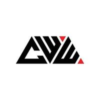 création de logo de lettre triangle cww avec forme de triangle. monogramme de conception de logo triangle cww. modèle de logo vectoriel triangle cww avec couleur rouge. logo triangulaire cww logo simple, élégant et luxueux. cww