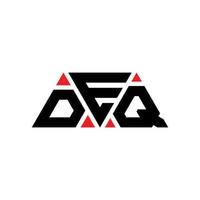 création de logo de lettre triangle deq avec forme de triangle. monogramme de conception de logo triangle deq. modèle de logo vectoriel triangle deq avec couleur rouge. logo triangulaire deq logo simple, élégant et luxueux. deq