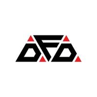 création de logo de lettre triangle dfd avec forme de triangle. monogramme de conception de logo triangle dfd. modèle de logo vectoriel triangle dfd avec couleur rouge. logo triangulaire dfd logo simple, élégant et luxueux. dfd