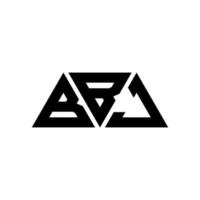 création de logo de lettre triangle bbj avec forme de triangle. monogramme de conception de logo triangle bbj. modèle de logo vectoriel triangle bbj avec couleur rouge. logo triangulaire bbj logo simple, élégant et luxueux. bbj