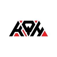 création de logo de lettre triangle kqh avec forme de triangle. monogramme de conception de logo triangle kqh. modèle de logo vectoriel triangle kqh avec couleur rouge. logo triangulaire kqh logo simple, élégant et luxueux. kqh