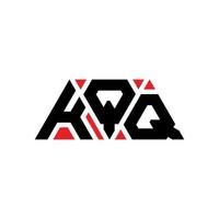 création de logo de lettre triangle kqq avec forme de triangle. monogramme de conception de logo triangle kqq. modèle de logo vectoriel triangle kqq avec couleur rouge. logo triangulaire kqq logo simple, élégant et luxueux. kqq