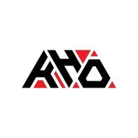 création de logo de lettre triangle kho avec forme de triangle. monogramme de conception de logo triangle kho. modèle de logo vectoriel triangle kho avec couleur rouge. logo triangulaire kho logo simple, élégant et luxueux. kho