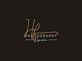 lettre hf signature logo template vecteur