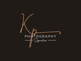 lettre kp signature logo template vecteur