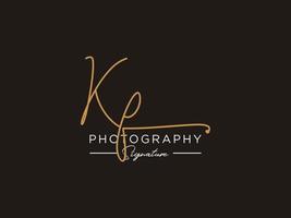 lettre kf signature logo template vecteur