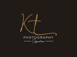 lettre kt signature logo template vecteur