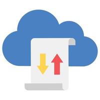 transfert de données cloud qui peut facilement modifier ou éditer vecteur