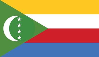 illustration vectorielle du drapeau des comores. vecteur