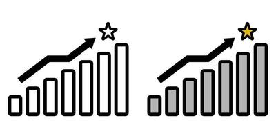 illustration graphique vectoriel d'analyse, graphique, icône de croissance.
