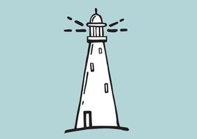 phare. design plat, illustration vectorielle. vecteur