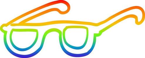 arc-en-ciel, gradient, ligne, dessin, dessin animé, lunettes soleil vecteur