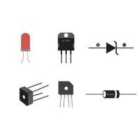 vecteur d'icône de diode