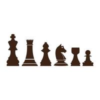 conception de modèle d'illustration vectorielle d'icône d'échecs vecteur