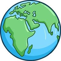 Carte du monde des continents sur fond blanc vecteur