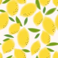 motif graphique ou tissu sans couture de citron frais d'été de vecteur