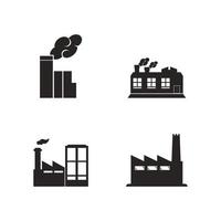 conception de modèle d'illustration vectorielle d'icône d'usine vecteur