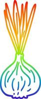arc en ciel gradient ligne dessin dessin animé germination oignon vecteur
